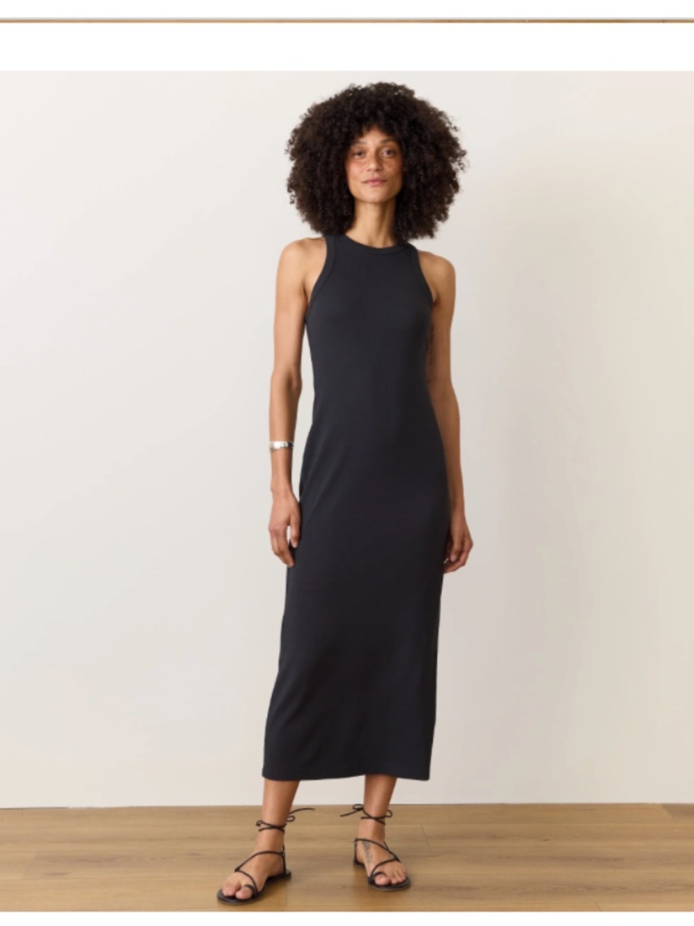Marine Layer Lexi Ribbed Sun-In Dress Black Small